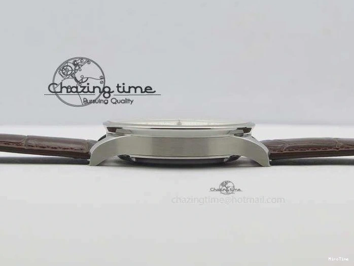 MIROTIME 1219 ModernLook Portuguese IW371445 ZF 1:1 Best Edition SS White Dial Gold Markers On Brown Leather Strap A79350 V 7269